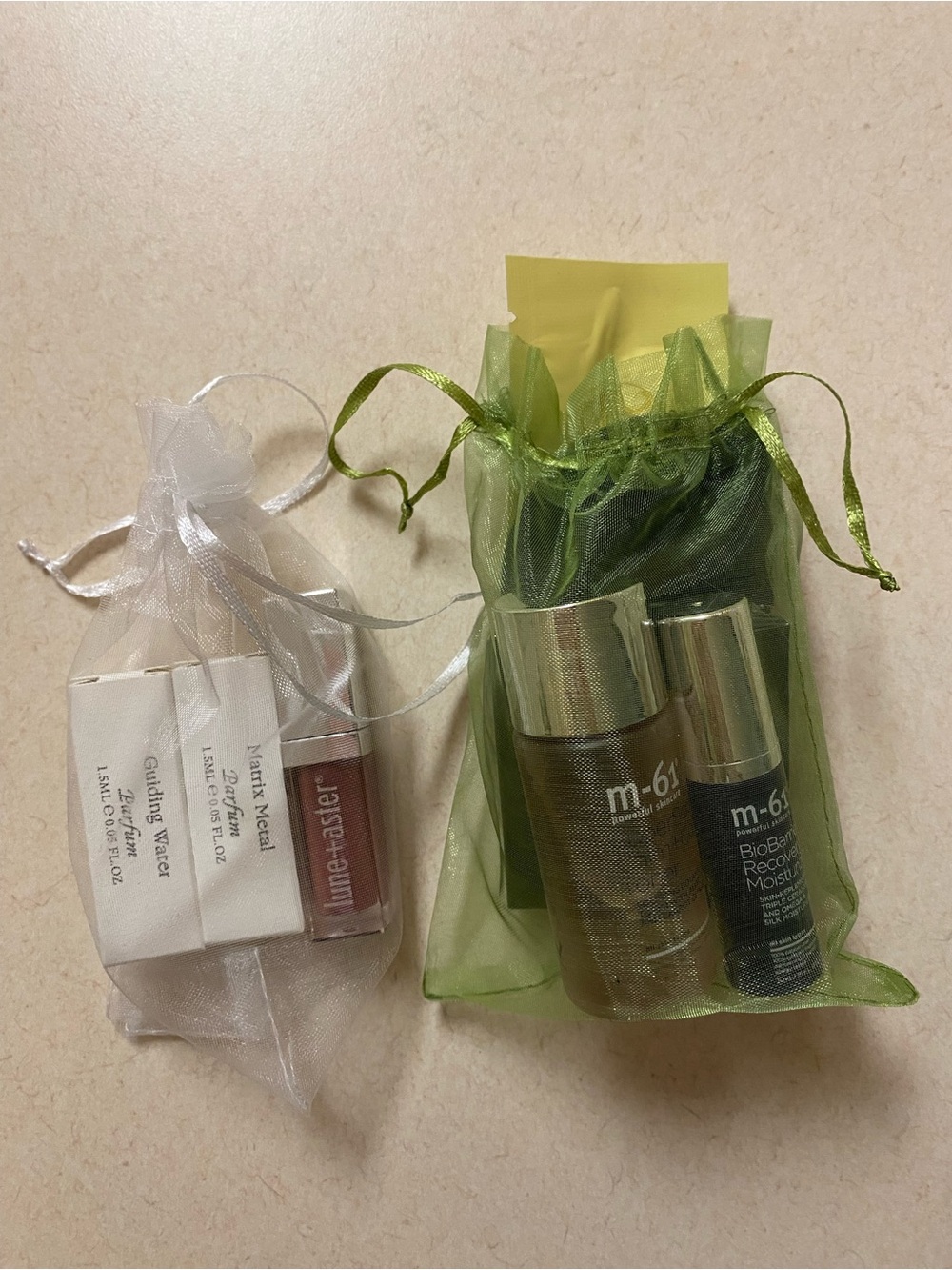 m-61 Skincare Duo + Assorted Samples in Organza Gift Bags